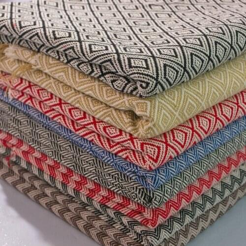 5m/lot Thick Cotton Linen Fabric for Table Cloth Sofa Cover Curtain Home Decoration