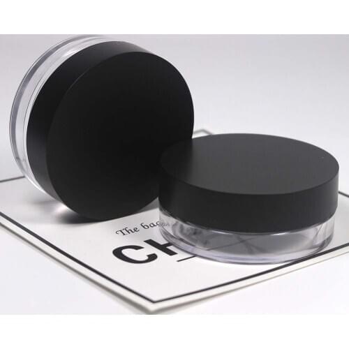 20g Professional Makeup Tool Empty Round Cosmetic Powder Case, DIY Plastic Loose Powder Jar with Rotating Sifter