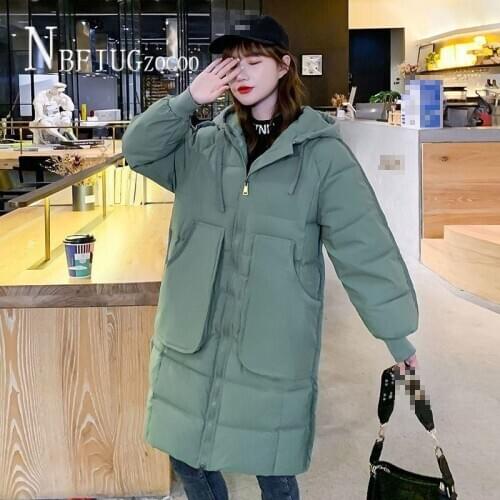 2021 Winter New Women Parkas Long Style Loose Temperament Plus Size Korean Female Outwear