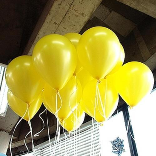 10pcs/lot 10inch Yellow Pearl Latex Balloon 21 Colors Inflatable Round Air Ball Wedding Happy Birthday Party Balloons Decoration