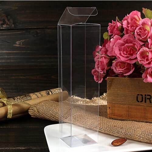 50pcs/lot ALL Size 40x40x30MM----40X40X120MM Box Pvc Transparent Packaging Clear Plastic PVC Packing Boxes for Jewelry/candy