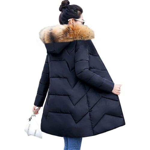 6XL 7XL Large Size Women Winter Coat Big Fur Down Parkas Winter Hooded Coat Female Slim Winter jacket for Women Warm Long Parkas