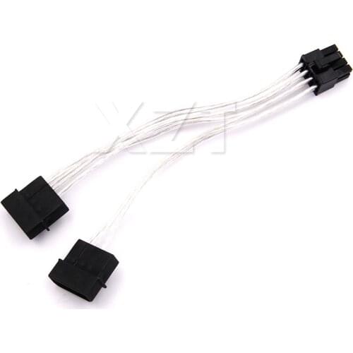 8 Pin PCI Express Dual 4pin to 8pin Male Adapter Molex IDE Power Cable graphics video card Copper wire PCI-E Express Y Molex