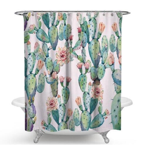 Watercolor succulent plant cactus Shower Curtains Rideau de douche Cortina de ducha Bathroom Supplies Products H237