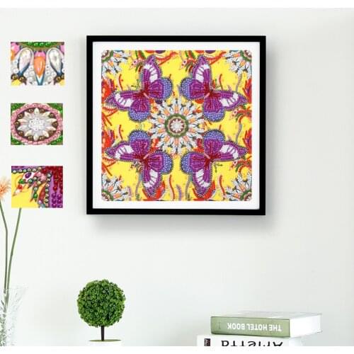 5D DIY Special Shaped Diamond Painting Flower Butterfly Diamond Embroidery Mosaic Flower Cross Stitch Kits Crystal Multicolor