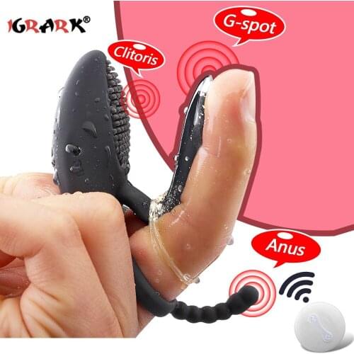 Wireless Remote Penis Ring Vibrator Male Delay Ejaculation Clitoris Stimulator Cockring Erotic Porducts Adult Sex Toys for Men