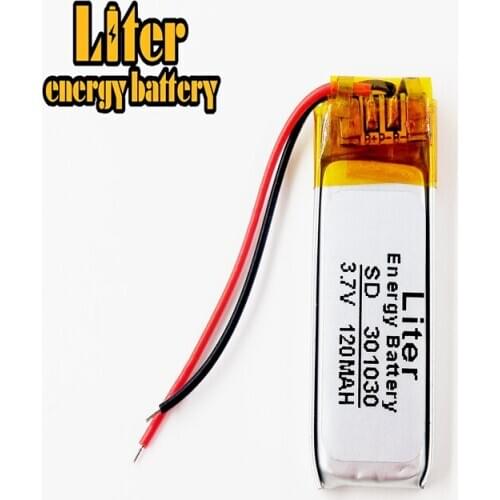 Bluetooth headset battery 3.7V polymer lithium battery 301030 120MAH MP4 MP3 small toy recording pen
