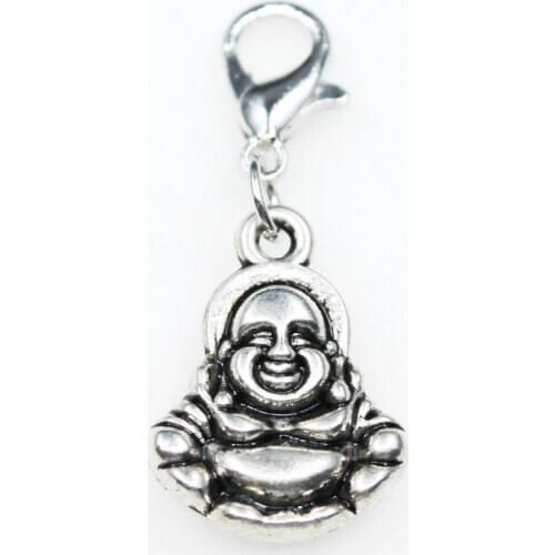 Buddhism Maitreya 10pcs/lot Dangle Charms Lobster Clasp DIY Bracelet Bangles Necklace Pendants Jewelry Hanging Charms