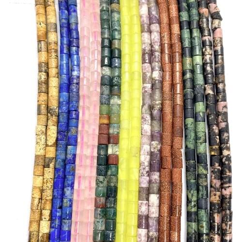 Natural Stone Beads Cylindrical Crystal Beads Fashion Charm Ladies for Jewelry Making DIY Bracelet Necklace Accessories