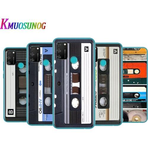 Transparent Cover Vintage Magnetic tape Cassette For Honor V30 View 20 V20 30i 30S 30 20S 20E 20i 20 Lite Pro Plus Phone Case