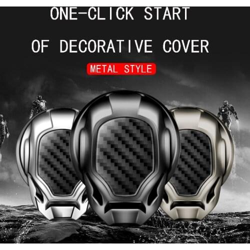 Car One-Button Start Button Decorative Protective Cover Stickers For BENZ VW BMW Hyundai Cadillac Ford Toyota Chevrolet Interior