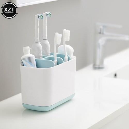 Bathroom Storage Box Toothbrush Holder Shaving Makeup Brush Electric Teeth Brush Toothpaste Holder Organizer Case 6 Cells