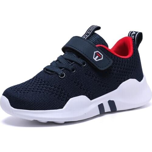 Childrens Sneakers Explosive Flying Knitted Breathable Ultra-light Net Shoes Boys and Girls Non-slip Running Spring and Summer