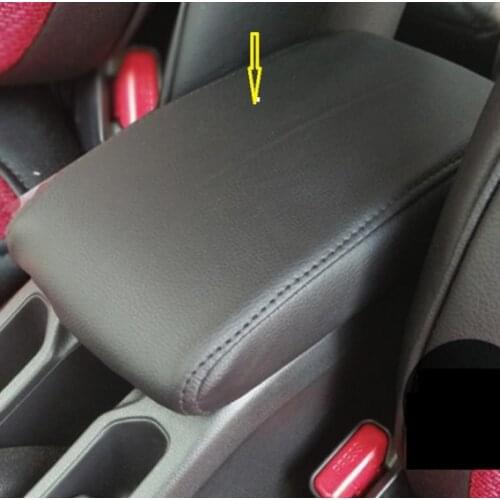For Honda City 2015 2016 2017 2018 Customzied Microfibre Leather Center Armrest Protective Cover Car accessories interior