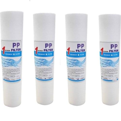 4PCS Water Filter Sediment PP filter 10" 1 Micron PP Replacement filter Cartridge Reverse Osmosis Rust Removing Particles
