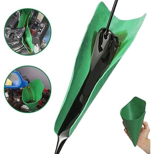 Flexible Draining Tool Foldable Long Mouth Funnel Extended Flexible Draining Oil Filter Funnel For Motorcycle Farm Machine