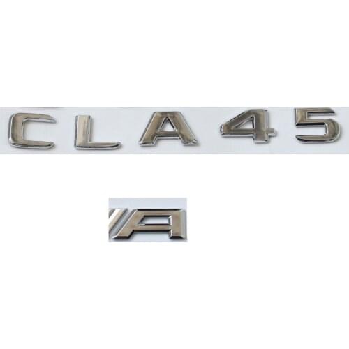 Chrome Trunk Letters Emblem Emblems Badges for Mercedes Benz CLA45 FOR AMG 2017