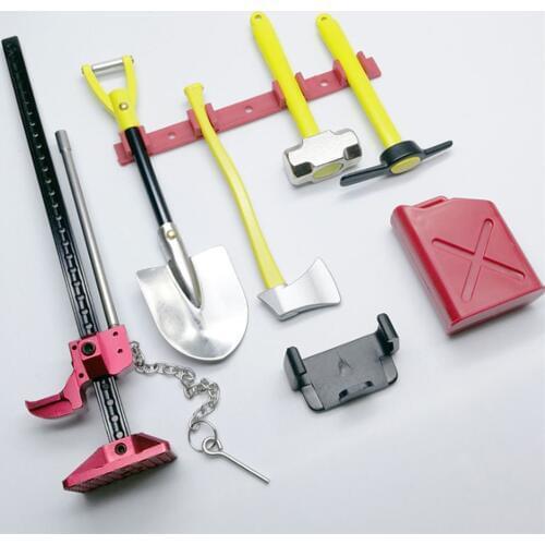 Shovel Hammer Tools for 1/10 SCX10 90046 TRX4 Defender RC Car Decoration Parts Accessories