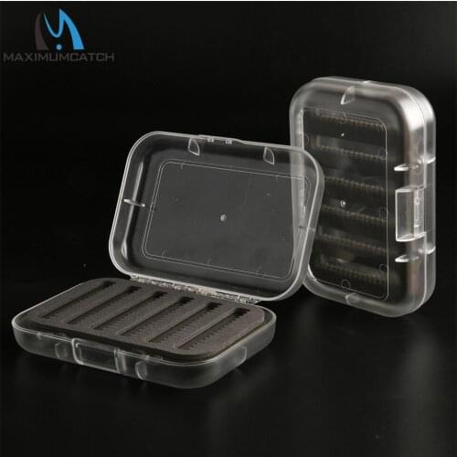 Maximumcatch CBT Fly Box Plastic Transparent Swing Leaf With Slim Foam 125*88*32mm