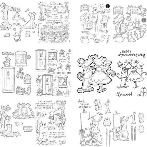 "Anniversary Day"Metal Cutting Dies & Matching Stamp For DIY Scrapbooking Craft Embossing Stencil Die Cut Album