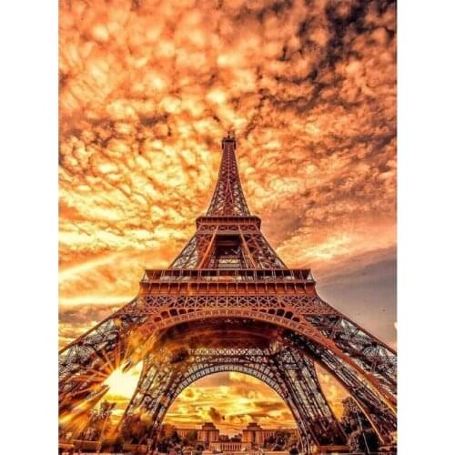 Diamond Painting Paris Eiffel Tower Landscape Cross Stitch Accessories 5D DIY Full Square Round Diamond Embroidery Kit Artwork