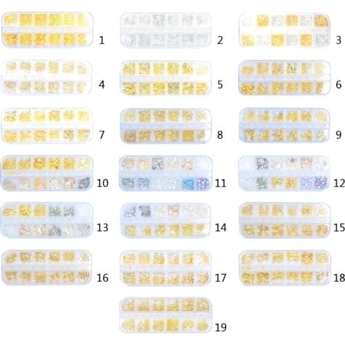 12 Grids/Box Mixed Glitter Metal Nail Art Decoration Epoxy Resin Filling Material Jewelry DIY Crafts Filler