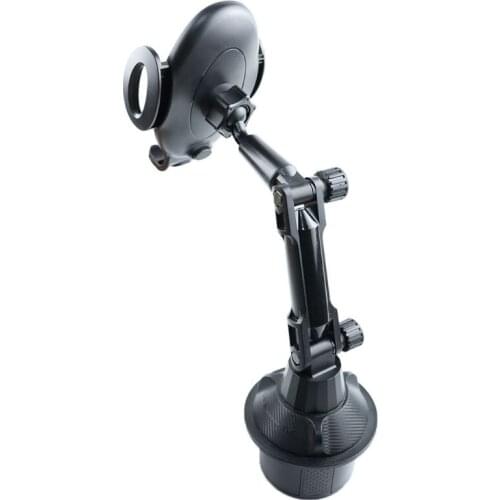 NEW Flexible 360 Degree Carbon Fiber Adjustable Angle Type Car Cup Holder Mount Stand Cradle For Smartphone 3.8-6.5"Support GPS