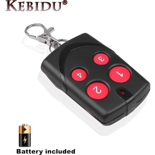 Kebidu 4 Key Buttons Garage Gate Door Remote Control 433MHZ Auto Pair Copy Remote Garage Door Opener Remote Control Duplicator