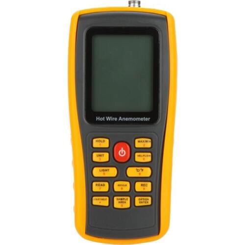 Handheld Hot Wire Anemometer Air Velocity Air Volume Temperature Tester Meter 0~30 m/s with USB Interface & Slim Sensor