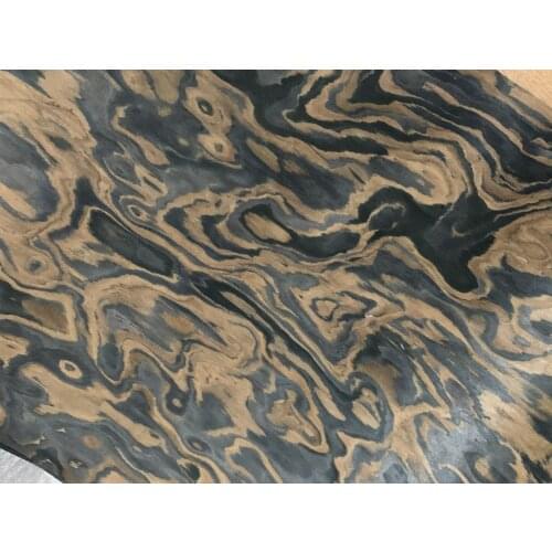 Technical Wood Veneer Black Walnut Burl Root Engineering Veneer E.V. 62x250cm Tissue Backing