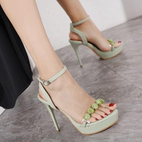 Summer New High-heeled Platform Women Pumps Buckle Sandals Shoes