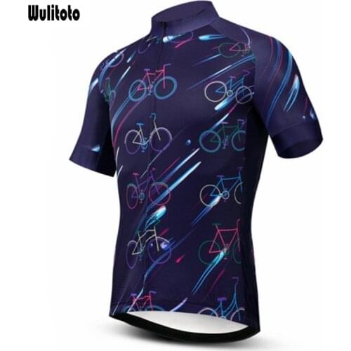 WULITOTO The New Cycling sport Short Sleeve MTB Quick dry Bicycle Top Shirt Cycling Jersey For Men