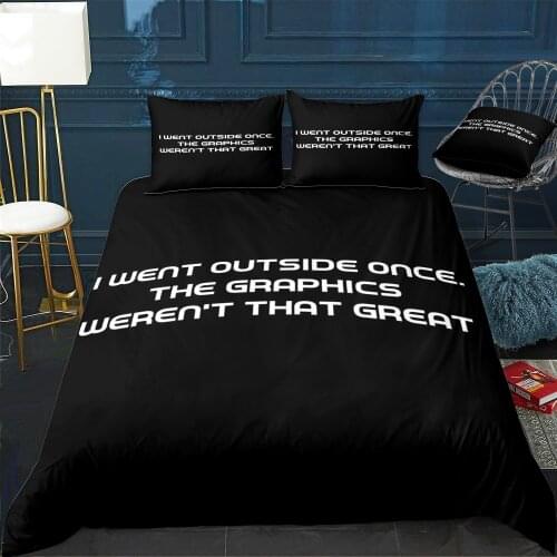 I Went Outside Once Duvet Cover Twin/Queen/King Size Luxury Comforter Bedding Set With Pillowcase Home Bed Decora Dropshipping