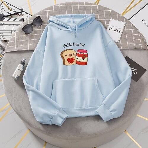 Autumn Woman Hoodies Long Sleeve Hoody Womens Cute Jam Bread Sweatshirts Hodies Thick Loose Tracksuit Women Hoodies Vrouw Truien