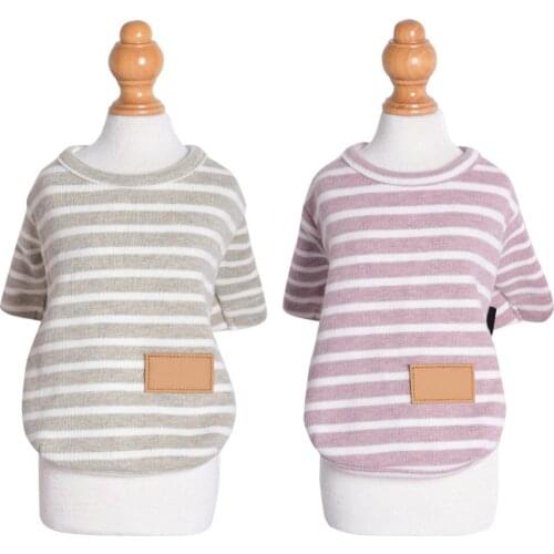 Winter Dog Clothes striped Puppy Outfit Pets Dogs Clothing Pet Dog Hoodie Pet Jacket Coat For Small Dogs Costume French Bulldog