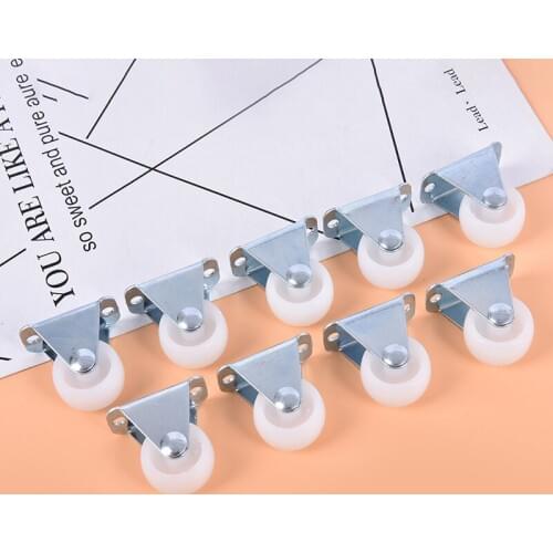 1pcs 10KG Universal Swivel Casters 1" Furniture Wheel Castor White PP Nylon Dual Roller Wheel For Platform Trolley Chair Hot