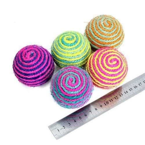1Pcs Cat Dog Chew Toys Funny Colorful Rope Ball Toy Pets Puppy Rope Biting Ball 2020 New Stryle 3
