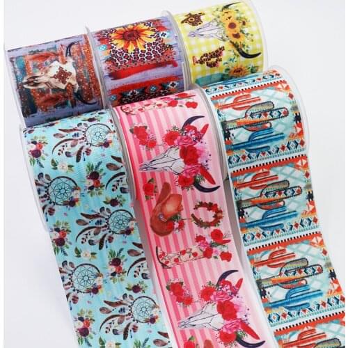 10 Yards peace love Printed Grosgrain Ribbon For Hair Bows DIY Crafts Handmade Accessories 44645