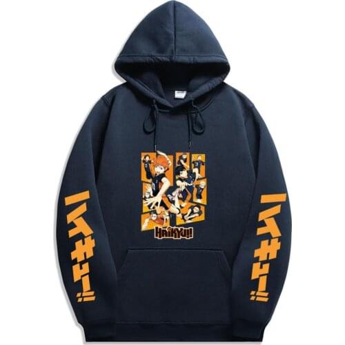 2021 Japanese Anime Haikyuu Karasuno Printed Hoodies Sweatshirts Men Women Hoody Pullovers Tracksuits Hip Hop Casual Clothes