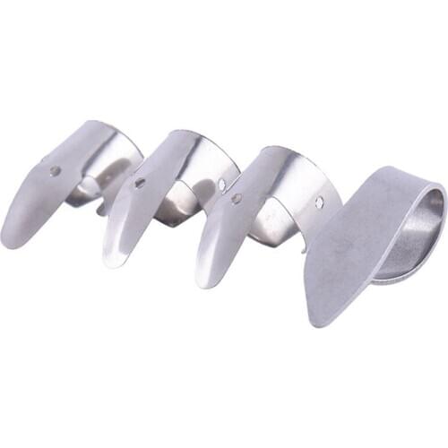 3 Metal Finger Picks + 1 Thumb Pick Set Guitar Fingerpicks For Guitar Dobro Banjo,etc