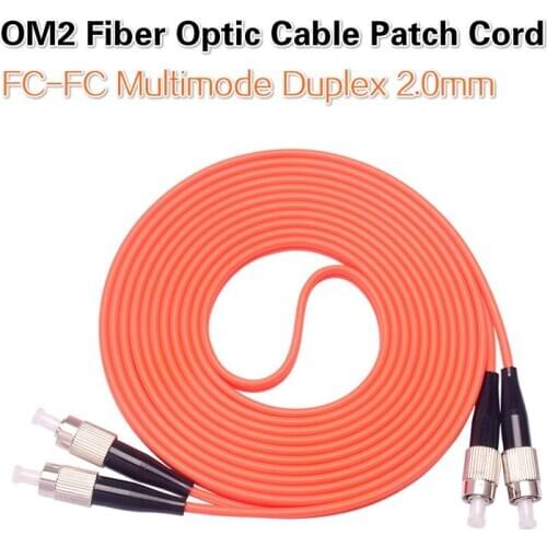5 Pcs/Lot,MM,50/125,62.5/125,Duplex 2.0mm,PVC ,FC-FC Multimode OM2 Fiber Optic Cable Patch Cord