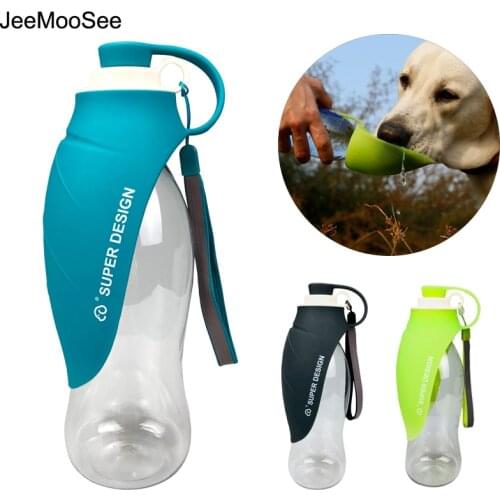 500ml Dog Water Bottle for Walking, Pet Water Dispenser Feeder Container Portable with Drinking Cup Bowl Outdoor Hiking, Travel