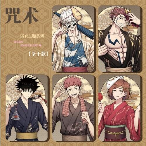 Anime Jujutsu Kaisen Gojo Satoru Inumaki Toge Bathrobe Series Acrylic Pendant Keychain Toy Badge Button Brooch Pins Collection