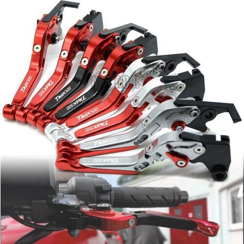 CNC Aluminum Motorcycle Adjustable Folding Brake Clutch Levers For Yamaha TMAX500/TMAX530 2001-2007 2008-2017 T MAX TMAX 500 530