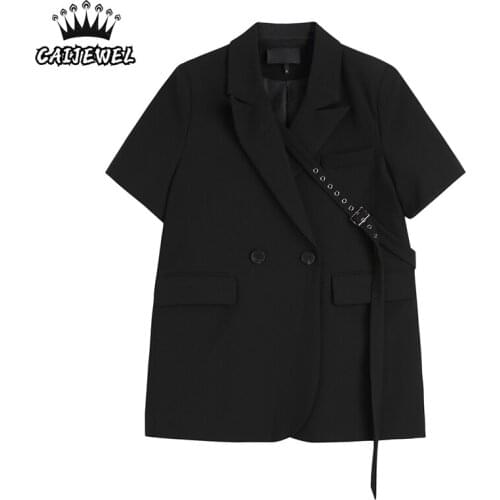 Женские пиджаки с коротким рукавом CAIJEWEL China At AliExpress