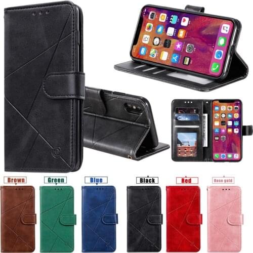 Wallet Prismatic Geometry Flip Leather Cover For iPhone X XS Max XR 11 12 Pro Max 12 Mini 6 6S 7 8 Plus SE 2020 Phone Coque Etui