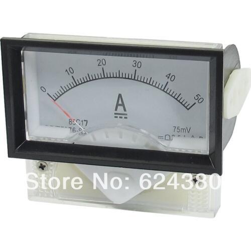 DC 0-50A/75mv 50A Analog Ammeter Panel AMP Current Meter 85C17 Gauge