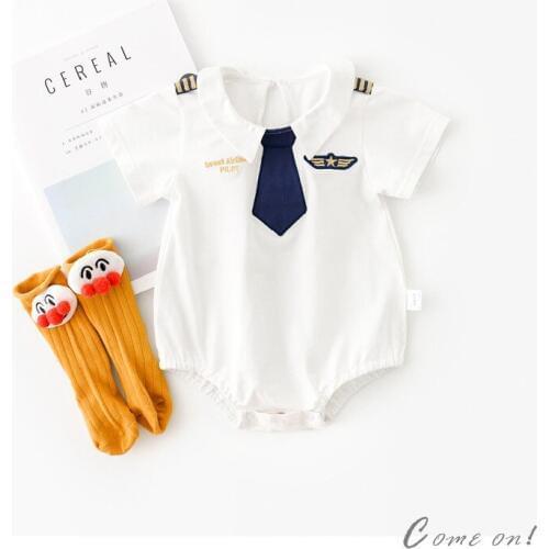 Newborn Baby Romper Summer Sailor Baby Clothes Newborn 100% Cotton ShortSleeve Baby Jumpsuit Infant Baby Boy Girl Romper Outfits