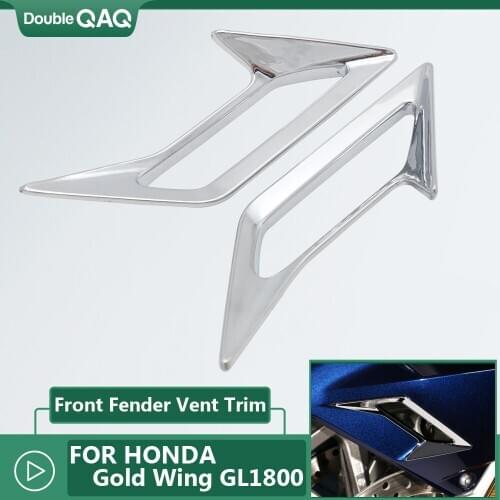 For HONDA Goldwing GL1800 2018 2019 2020 Front Rear fender mudguard Vent Trim Kit Decorative Cover In Case Chrome