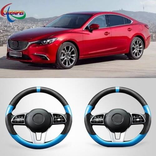 Four Seasons Universal Car Steering Wheel Cover For Mazda Series M2 M3 M6 CX-3 CX-5 CX-8 MX-5 MX-30 Car Accessories
